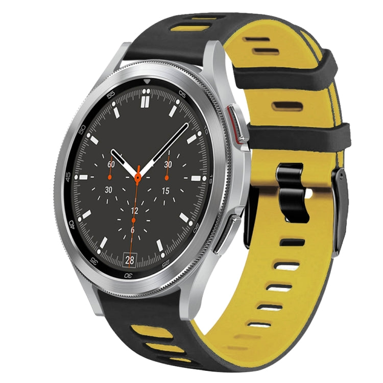 Bracelet de montre en silicone bicolore de 20 mm, pour Samsung Galaxy Watch 4 44 mm, pour Samsung Galaxy Watch 4 Classic 46 mm