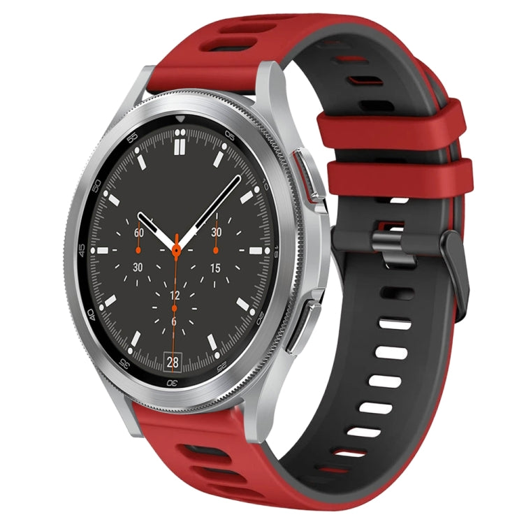 Bracelet de montre en silicone bicolore de 20 mm, pour Samsung Galaxy Watch 4 44 mm, pour Samsung Galaxy Watch 4 Classic 46 mm