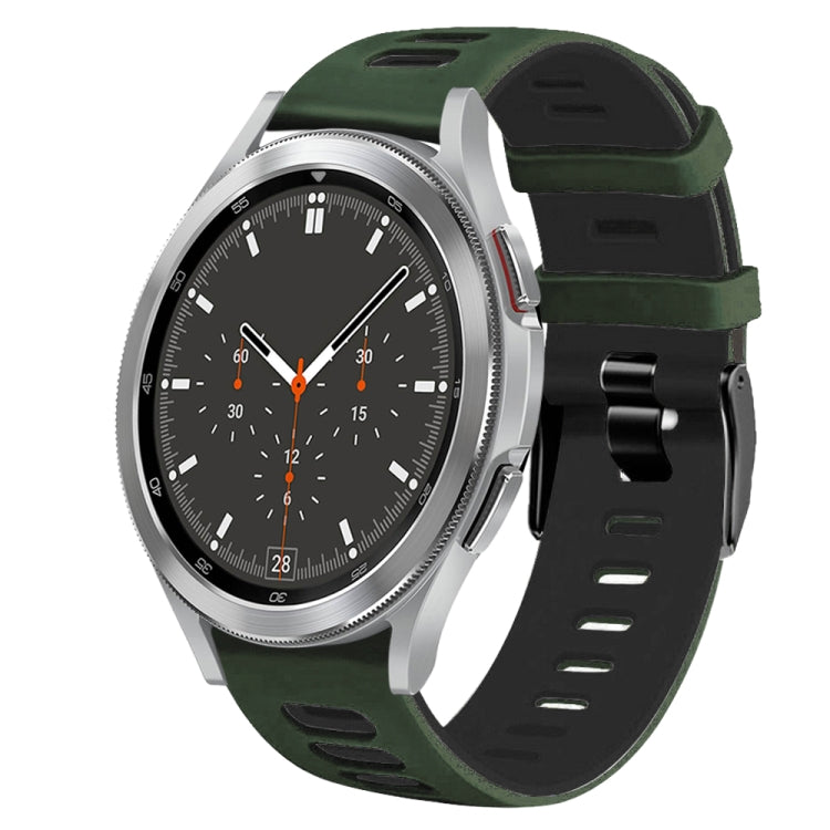 Bracelet de montre en silicone bicolore de 20 mm, pour Samsung Galaxy Watch 4 44 mm, pour Samsung Galaxy Watch 4 Classic 46 mm