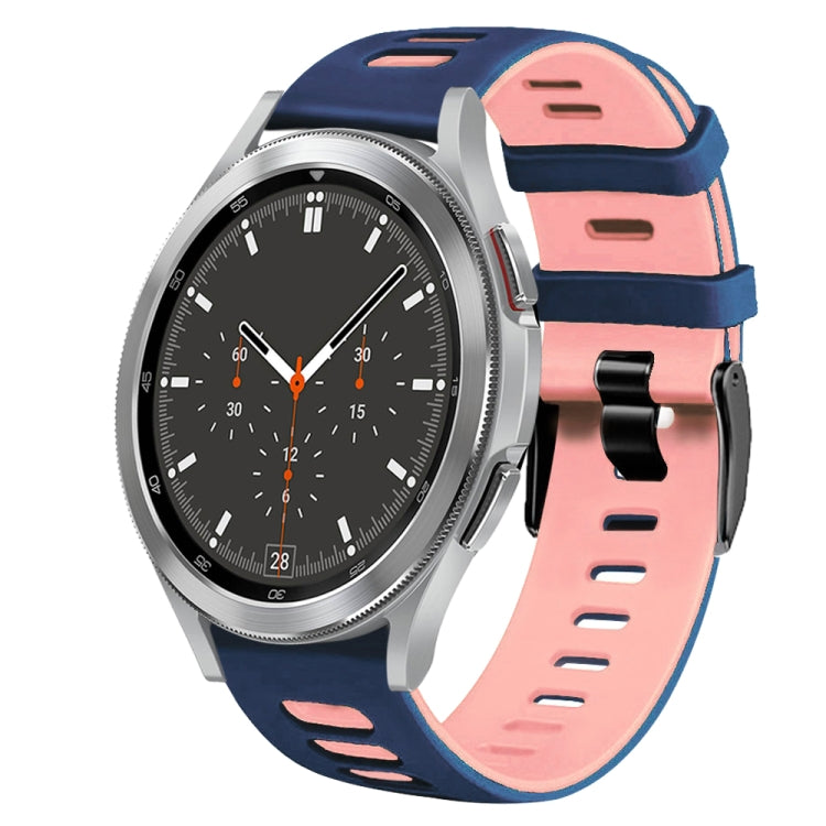 Bracelet de montre en silicone bicolore de 20 mm, pour Samsung Galaxy Watch 4 44 mm, pour Samsung Galaxy Watch 4 Classic 46 mm