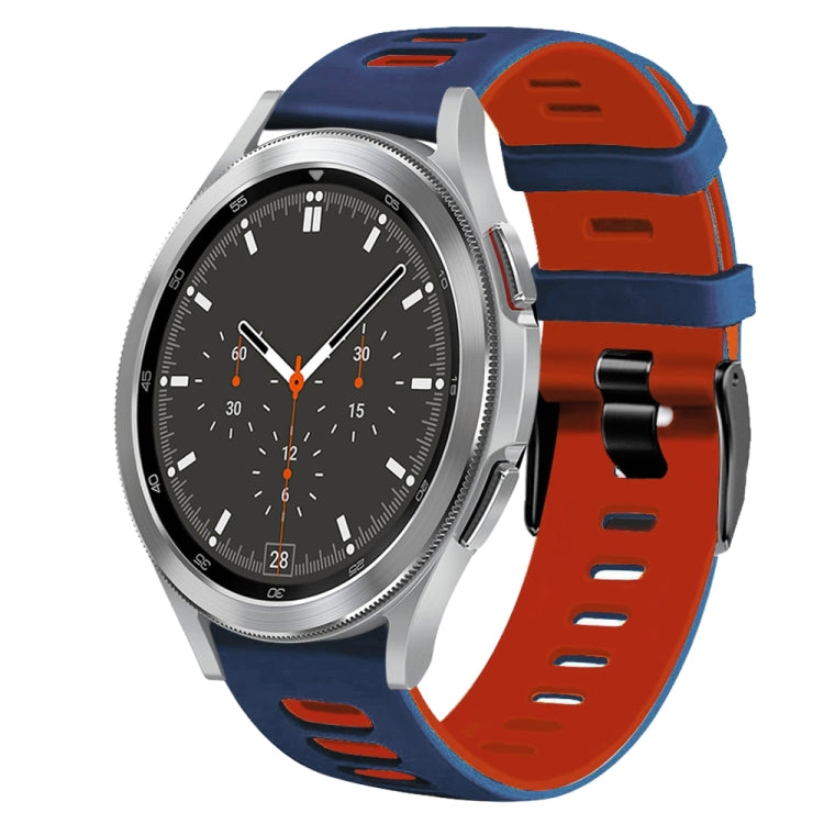 Bracelet de montre en silicone bicolore de 20 mm, pour Samsung Galaxy Watch 4 44 mm, pour Samsung Galaxy Watch 4 Classic 46 mm