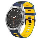 Bracelet de montre en silicone bicolore de 20 mm, pour Samsung Galaxy Watch 4 44 mm, pour Samsung Galaxy Watch 4 Classic 46 mm