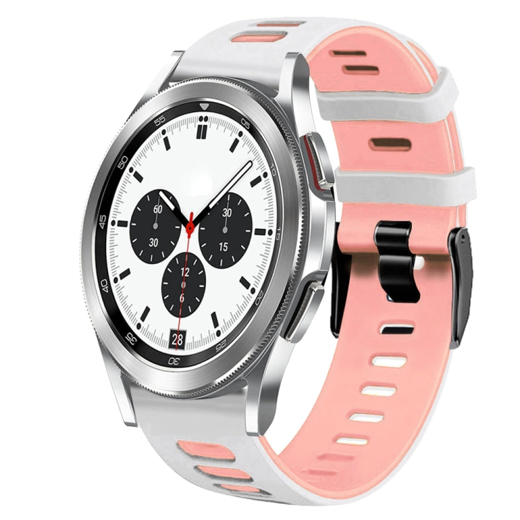 Bracelet de montre en silicone bicolore de 20 mm, pour Samsung Galaxy Watch 4 Classic 42 mm, pour Samsung Galaxy Watch Active 2