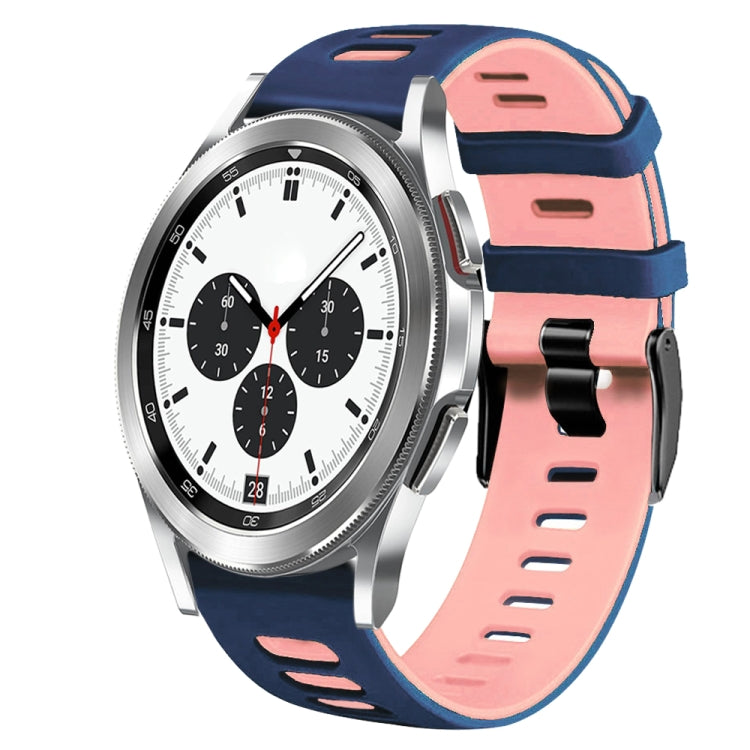 Bracelet de montre en silicone bicolore de 20 mm, pour Samsung Galaxy Watch 4 Classic 42 mm, pour Samsung Galaxy Watch Active 2