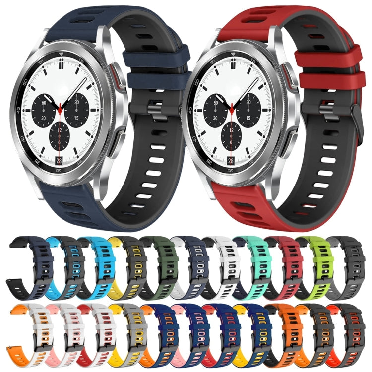 Bracelet de montre en silicone bicolore de 20 mm, pour Samsung Galaxy Watch 4 Classic 42 mm, pour Samsung Galaxy Watch Active 2