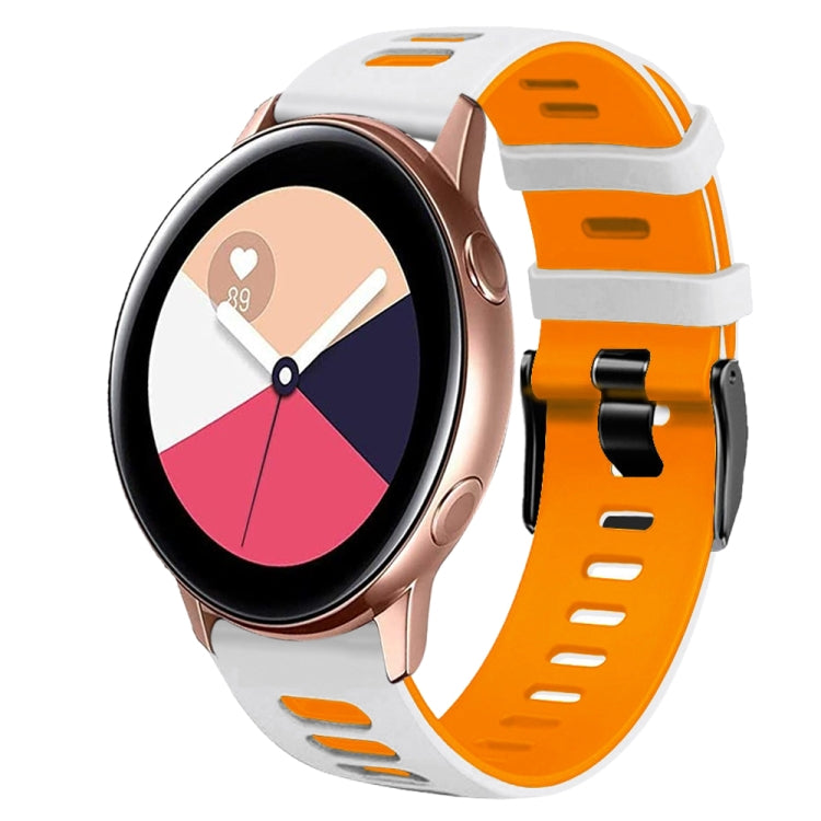 Bracelet de montre en silicone bicolore de 20 mm, pour Samsung Galaxy Watch 4 Classic 42 mm, pour Samsung Galaxy Watch Active 2