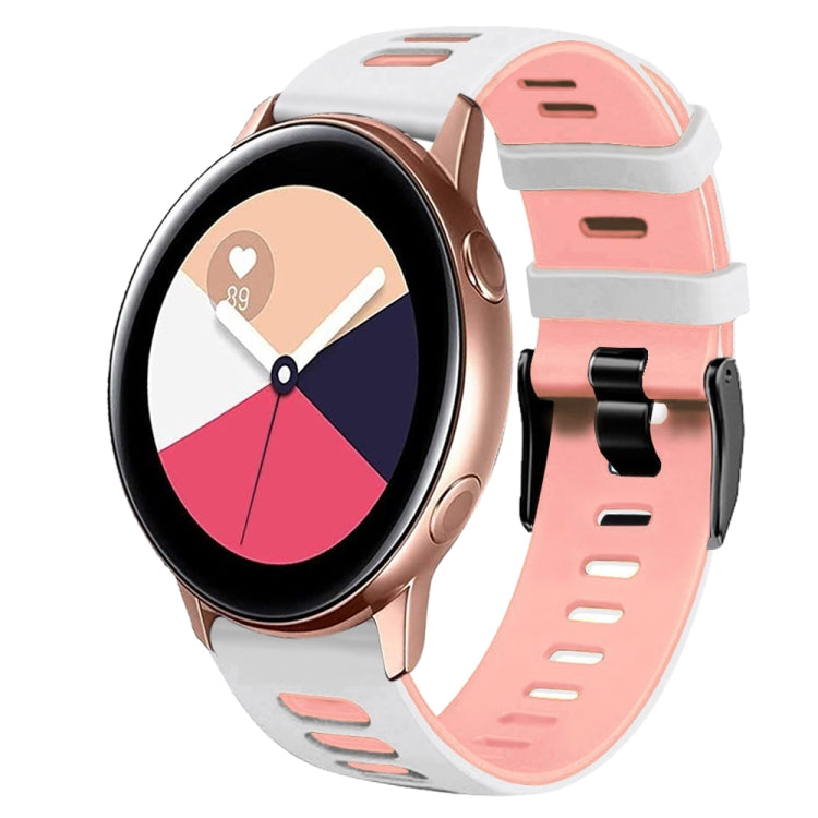 Bracelet de montre en silicone bicolore de 20 mm, pour Samsung Galaxy Watch 4 Classic 42 mm, pour Samsung Galaxy Watch Active 2