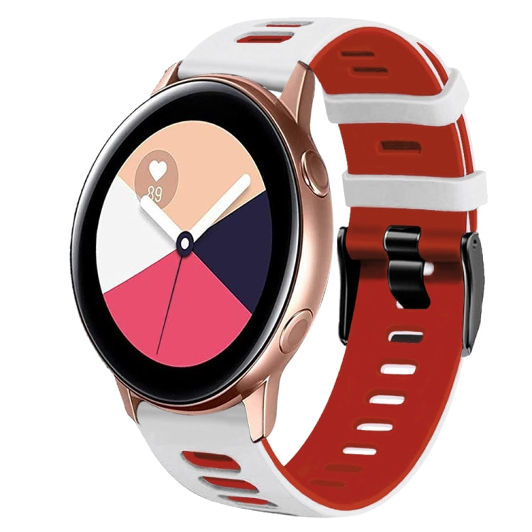 Bracelet de montre en silicone bicolore de 20 mm, pour Samsung Galaxy Watch 4 Classic 42 mm, pour Samsung Galaxy Watch Active 2