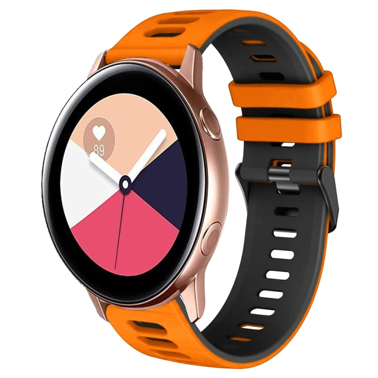 Bracelet de montre en silicone bicolore de 20 mm, pour Samsung Galaxy Watch 4 Classic 42 mm, pour Samsung Galaxy Watch Active 2