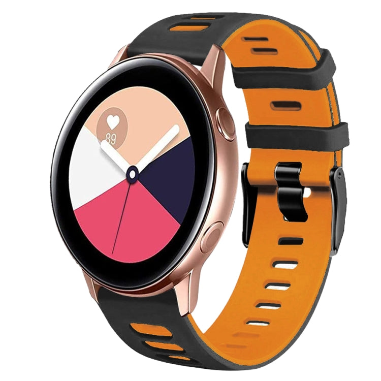 Bracelet de montre en silicone bicolore de 20 mm, pour Samsung Galaxy Watch 4 Classic 42 mm, pour Samsung Galaxy Watch Active 2