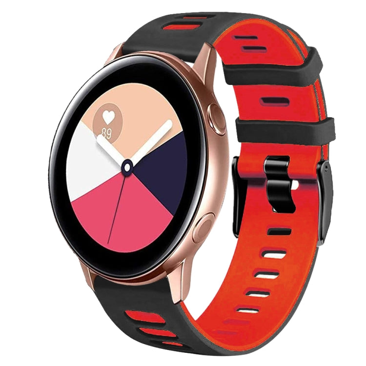 Bracelet de montre en silicone bicolore de 20 mm, pour Samsung Galaxy Watch 4 Classic 42 mm, pour Samsung Galaxy Watch Active 2