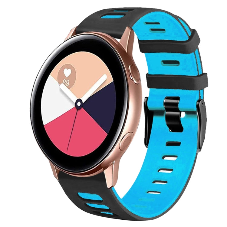 Bracelet de montre en silicone bicolore de 20 mm, pour Samsung Galaxy Watch 4 Classic 42 mm, pour Samsung Galaxy Watch Active 2