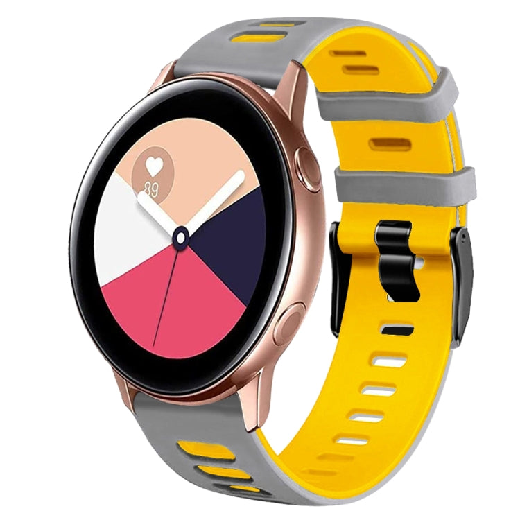 Bracelet de montre en silicone bicolore de 20 mm, pour Samsung Galaxy Watch 4 Classic 42 mm, pour Samsung Galaxy Watch Active 2