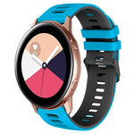 Bracelet de montre en silicone bicolore de 20 mm, pour Samsung Galaxy Watch 4 Classic 42 mm, pour Samsung Galaxy Watch Active 2