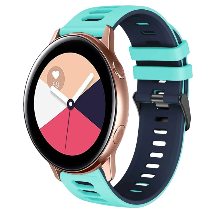 Bracelet de montre en silicone bicolore de 20 mm, pour Samsung Galaxy Watch 4 Classic 42 mm, pour Samsung Galaxy Watch Active 2