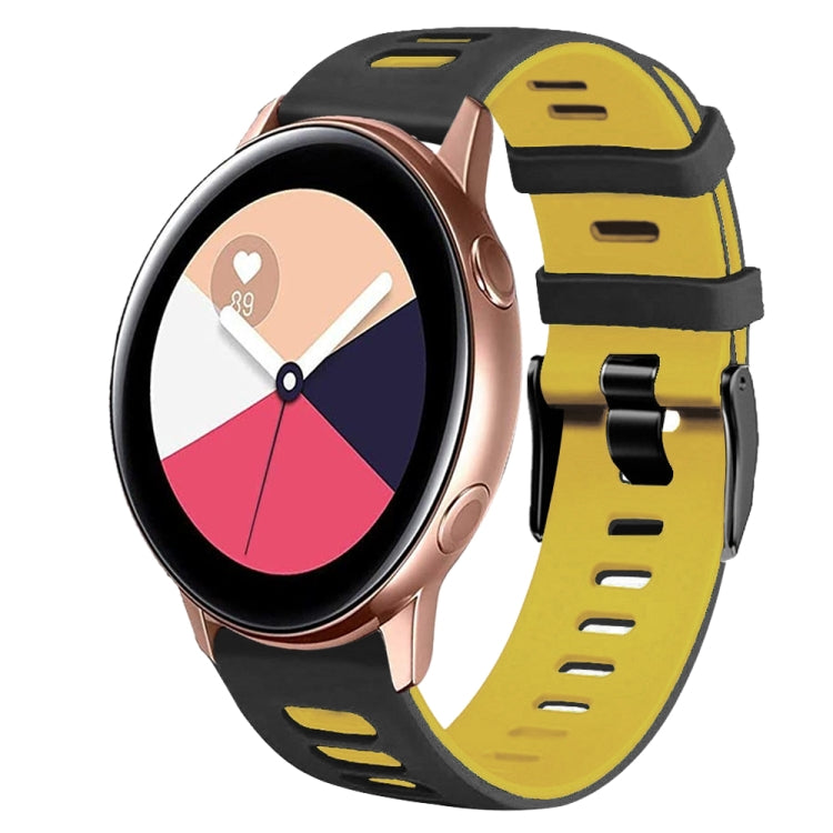Bracelet de montre en silicone bicolore de 20 mm, pour Samsung Galaxy Watch 4 Classic 42 mm, pour Samsung Galaxy Watch Active 2