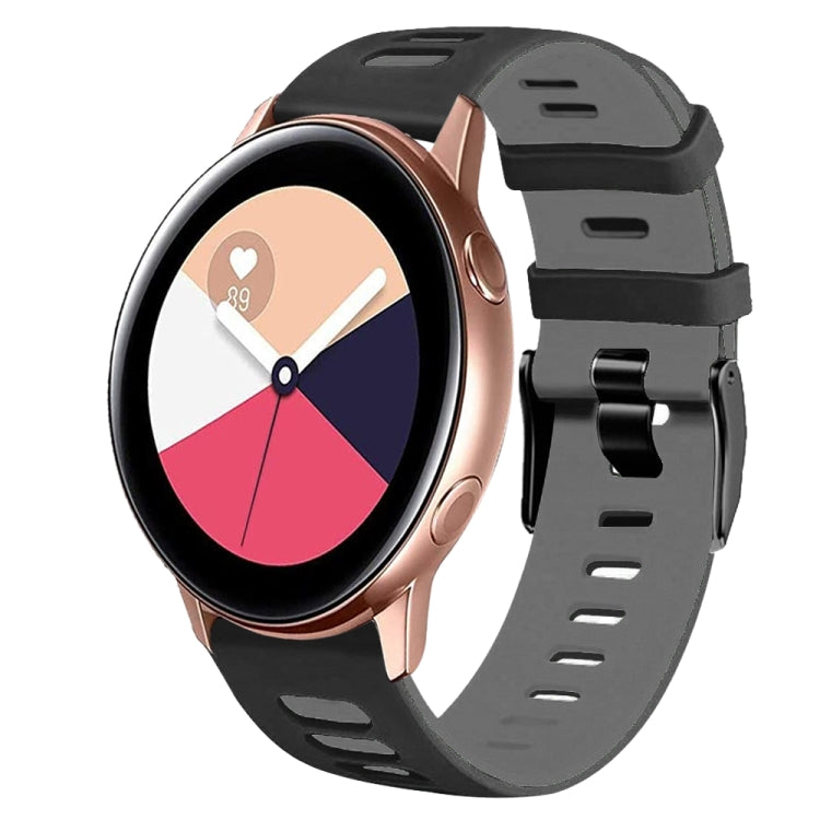 Bracelet de montre en silicone bicolore de 20 mm, pour Samsung Galaxy Watch 4 Classic 42 mm, pour Samsung Galaxy Watch Active 2