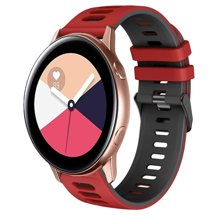 Bracelet de montre en silicone bicolore de 20 mm, pour Samsung Galaxy Watch 4 Classic 42 mm, pour Samsung Galaxy Watch Active 2