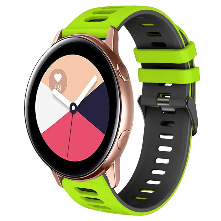 Bracelet de montre en silicone bicolore de 20 mm, pour Samsung Galaxy Watch 4 Classic 42 mm, pour Samsung Galaxy Watch Active 2