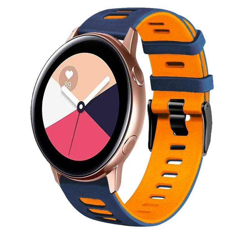 Bracelet de montre en silicone bicolore de 20 mm, pour Samsung Galaxy Watch 4 Classic 42 mm, pour Samsung Galaxy Watch Active 2