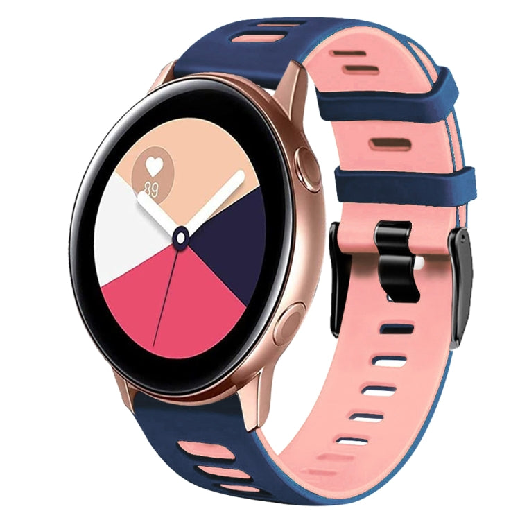 Bracelet de montre en silicone bicolore de 20 mm, pour Samsung Galaxy Watch 4 Classic 42 mm, pour Samsung Galaxy Watch Active 2