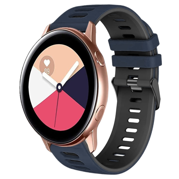 Bracelet de montre en silicone bicolore de 20 mm, pour Samsung Galaxy Watch 4 Classic 42 mm, pour Samsung Galaxy Watch Active 2