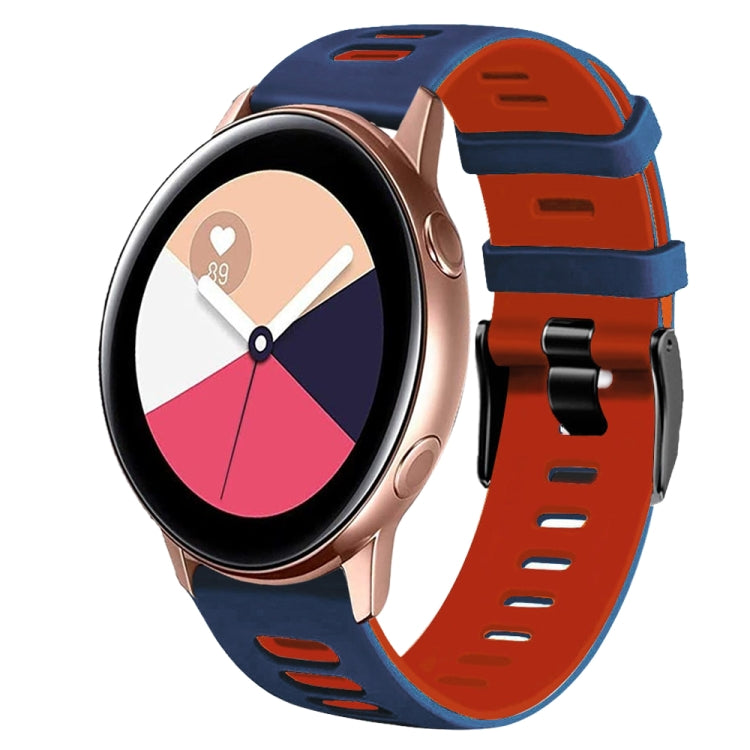 Bracelet de montre en silicone bicolore de 20 mm, pour Samsung Galaxy Watch 4 Classic 42 mm, pour Samsung Galaxy Watch Active 2