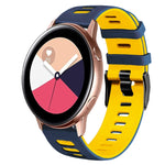 Bracelet de montre en silicone bicolore de 20 mm, pour Samsung Galaxy Watch 4 Classic 42 mm, pour Samsung Galaxy Watch Active 2