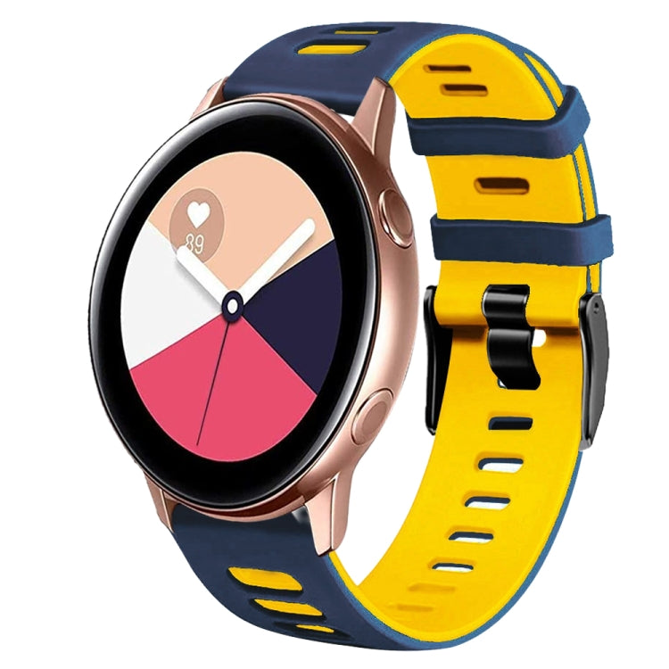 Bracelet de montre en silicone bicolore de 20 mm, pour Samsung Galaxy Watch 4 Classic 42 mm, pour Samsung Galaxy Watch Active 2