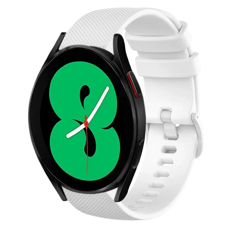 Bracelet de montre en silicone à carreaux de 20 mm, pour Samsung Galaxy Watch4 44 mm, pour Samsung Galaxy Watch4 Classic 46 mm, pour Samsung Galaxy Watch4 Classic 42 mm, pour Samsung Galaxy Watch Active 2