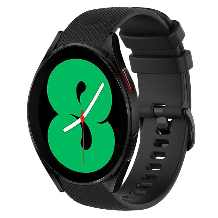 Bracelet de montre en silicone à carreaux de 20 mm, pour Samsung Galaxy Watch4 44 mm, pour Samsung Galaxy Watch4 Classic 46 mm, pour Samsung Galaxy Watch4 Classic 42 mm, pour Samsung Galaxy Watch Active 2