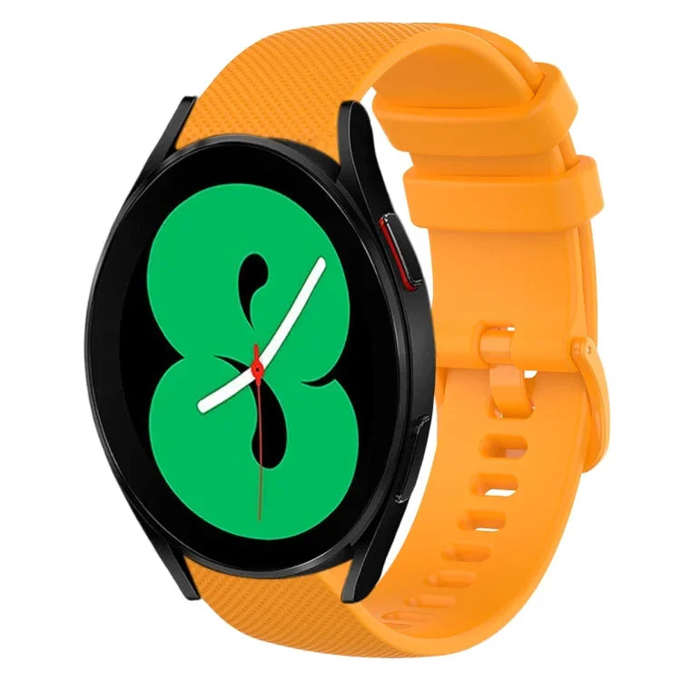 Bracelet de montre en silicone à carreaux de 20 mm, pour Samsung Galaxy Watch4 44 mm, pour Samsung Galaxy Watch4 Classic 46 mm, pour Samsung Galaxy Watch4 Classic 42 mm, pour Samsung Galaxy Watch Active 2