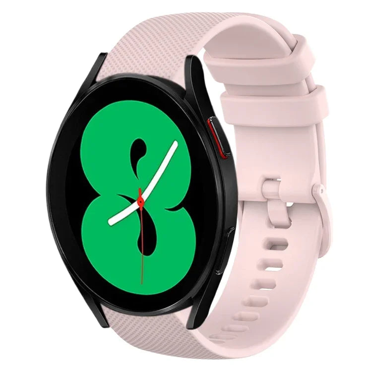 Bracelet de montre en silicone à carreaux de 20 mm, pour Samsung Galaxy Watch4 44 mm, pour Samsung Galaxy Watch4 Classic 46 mm, pour Samsung Galaxy Watch4 Classic 42 mm, pour Samsung Galaxy Watch Active 2