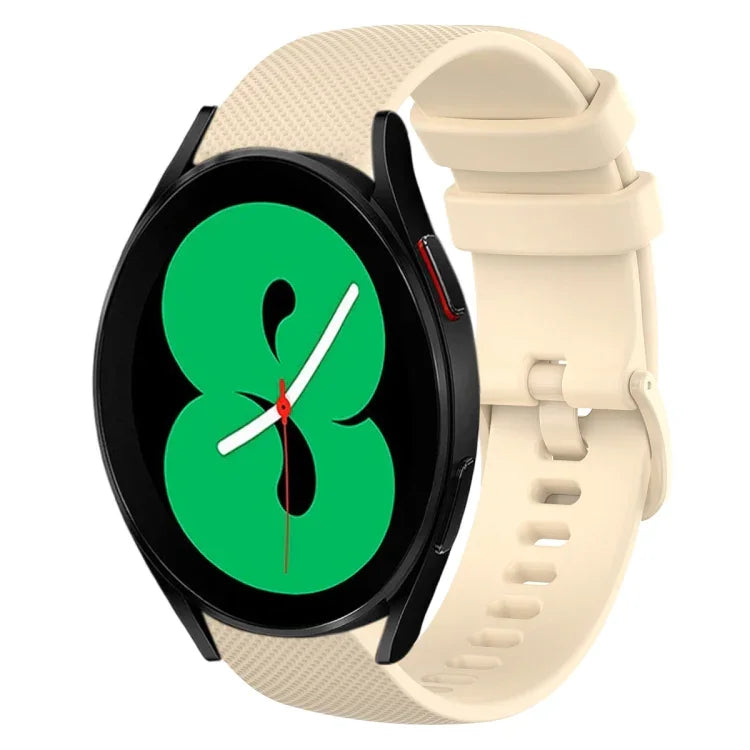 Bracelet de montre en silicone à carreaux de 20 mm, pour Samsung Galaxy Watch4 44 mm, pour Samsung Galaxy Watch4 Classic 46 mm, pour Samsung Galaxy Watch4 Classic 42 mm, pour Samsung Galaxy Watch Active 2