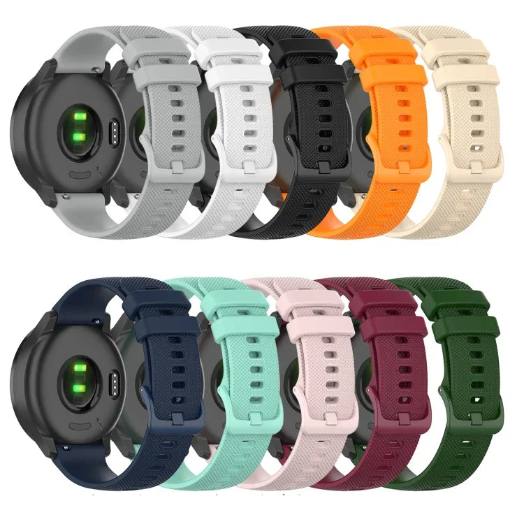 Bracelet de montre en silicone à carreaux de 20 mm, pour Samsung Galaxy Watch4 44 mm, pour Samsung Galaxy Watch4 Classic 46 mm, pour Samsung Galaxy Watch4 Classic 42 mm, pour Samsung Galaxy Watch Active 2
