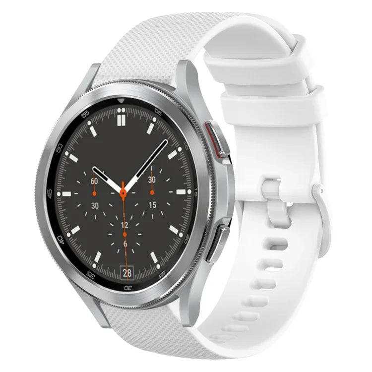 Bracelet de montre en silicone à carreaux de 20 mm, pour Samsung Galaxy Watch4 44 mm, pour Samsung Galaxy Watch4 Classic 46 mm, pour Samsung Galaxy Watch4 Classic 42 mm, pour Samsung Galaxy Watch Active 2