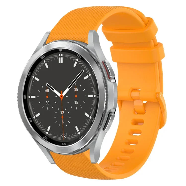 Bracelet de montre en silicone à carreaux de 20 mm, pour Samsung Galaxy Watch4 44 mm, pour Samsung Galaxy Watch4 Classic 46 mm, pour Samsung Galaxy Watch4 Classic 42 mm, pour Samsung Galaxy Watch Active 2