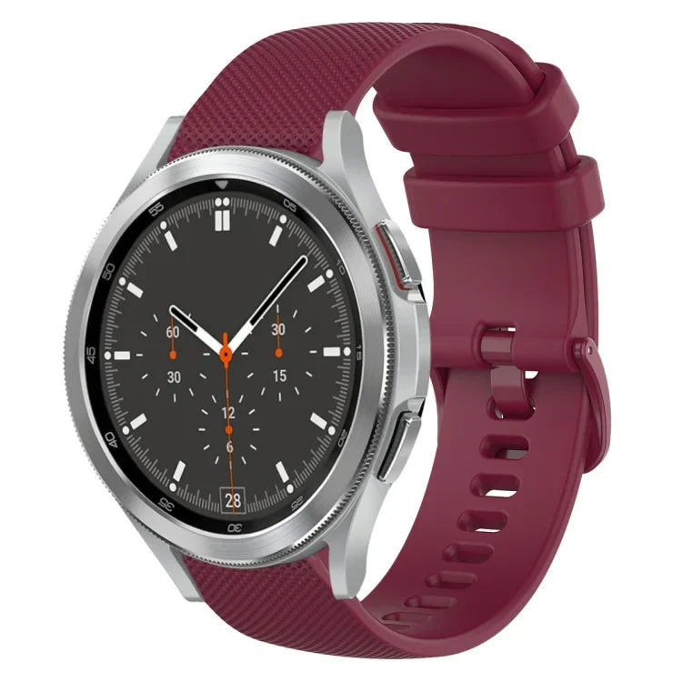Bracelet de montre en silicone à carreaux de 20 mm, pour Samsung Galaxy Watch4 44 mm, pour Samsung Galaxy Watch4 Classic 46 mm, pour Samsung Galaxy Watch4 Classic 42 mm, pour Samsung Galaxy Watch Active 2