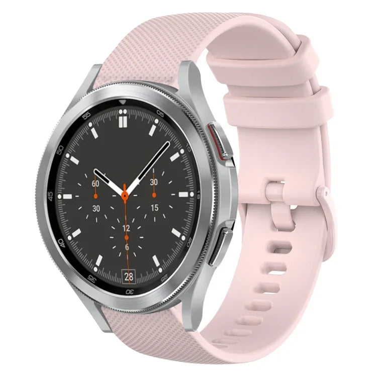 Bracelet de montre en silicone à carreaux de 20 mm, pour Samsung Galaxy Watch4 44 mm, pour Samsung Galaxy Watch4 Classic 46 mm, pour Samsung Galaxy Watch4 Classic 42 mm, pour Samsung Galaxy Watch Active 2