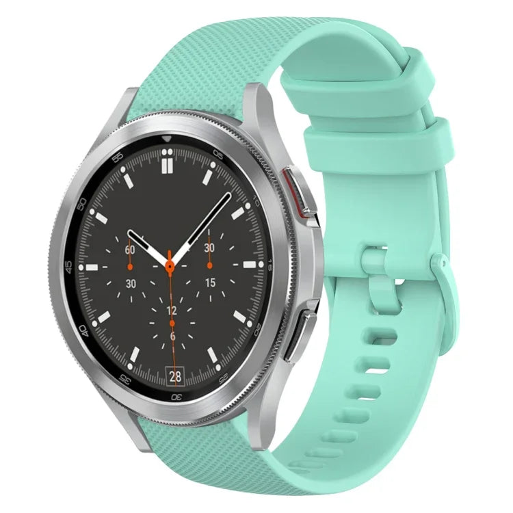 Bracelet de montre en silicone à carreaux de 20 mm, pour Samsung Galaxy Watch4 44 mm, pour Samsung Galaxy Watch4 Classic 46 mm, pour Samsung Galaxy Watch4 Classic 42 mm, pour Samsung Galaxy Watch Active 2