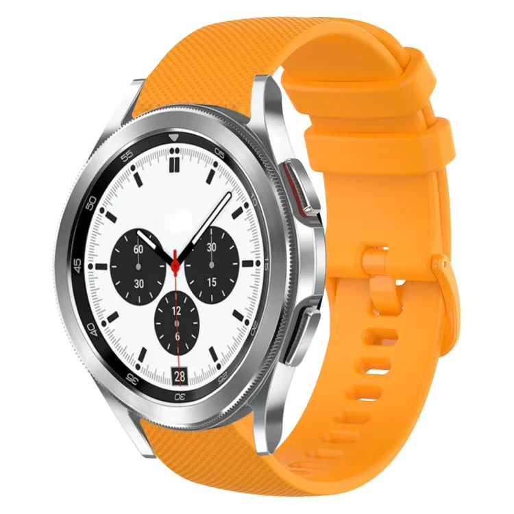 Bracelet de montre en silicone à carreaux de 20 mm, pour Samsung Galaxy Watch4 44 mm, pour Samsung Galaxy Watch4 Classic 46 mm, pour Samsung Galaxy Watch4 Classic 42 mm, pour Samsung Galaxy Watch Active 2