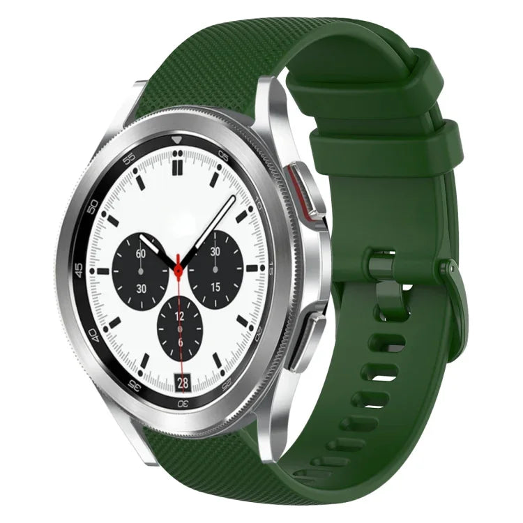 Bracelet de montre en silicone à carreaux de 20 mm, pour Samsung Galaxy Watch4 44 mm, pour Samsung Galaxy Watch4 Classic 46 mm, pour Samsung Galaxy Watch4 Classic 42 mm, pour Samsung Galaxy Watch Active 2