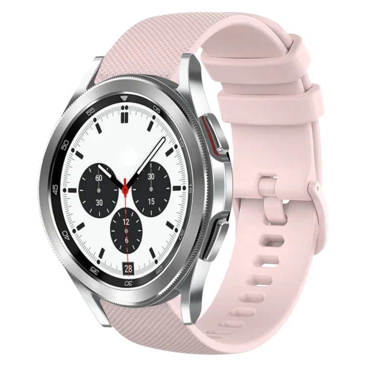 Bracelet de montre en silicone à carreaux de 20 mm, pour Samsung Galaxy Watch4 44 mm, pour Samsung Galaxy Watch4 Classic 46 mm, pour Samsung Galaxy Watch4 Classic 42 mm, pour Samsung Galaxy Watch Active 2