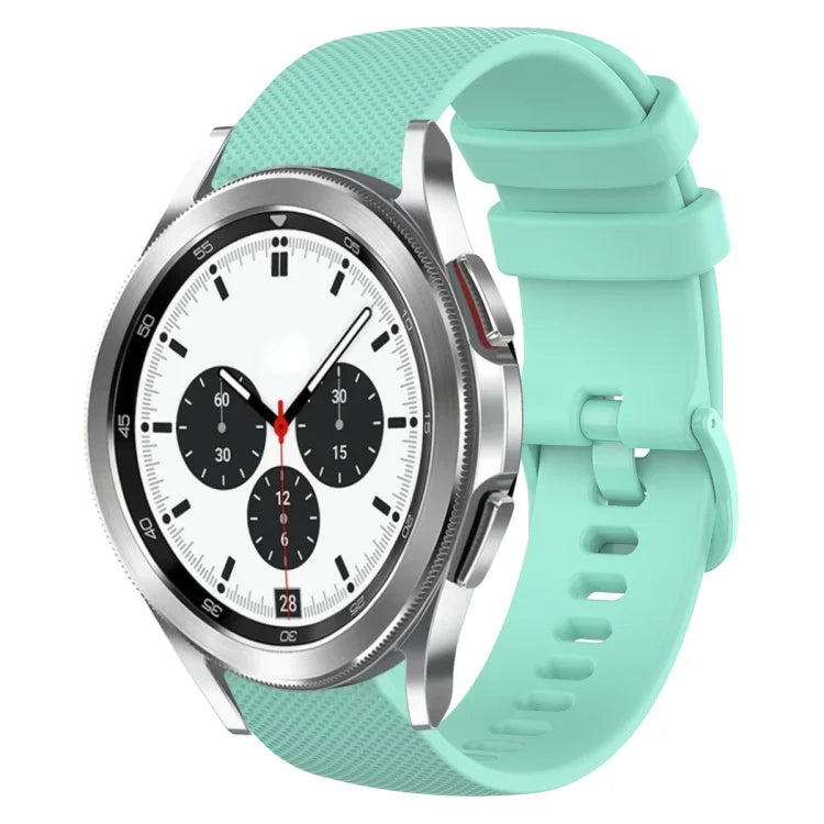 Bracelet de montre en silicone à carreaux de 20 mm, pour Samsung Galaxy Watch4 44 mm, pour Samsung Galaxy Watch4 Classic 46 mm, pour Samsung Galaxy Watch4 Classic 42 mm, pour Samsung Galaxy Watch Active 2