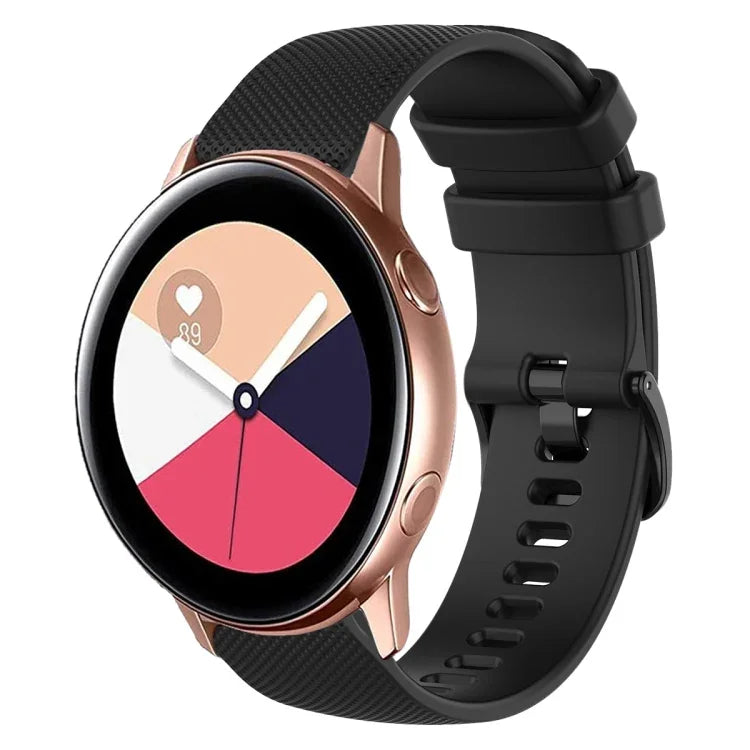 Bracelet de montre en silicone à carreaux de 20 mm, pour Samsung Galaxy Watch4 44 mm, pour Samsung Galaxy Watch4 Classic 46 mm, pour Samsung Galaxy Watch4 Classic 42 mm, pour Samsung Galaxy Watch Active 2