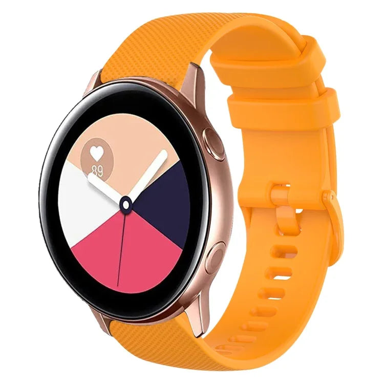 Bracelet de montre en silicone à carreaux de 20 mm, pour Samsung Galaxy Watch4 44 mm, pour Samsung Galaxy Watch4 Classic 46 mm, pour Samsung Galaxy Watch4 Classic 42 mm, pour Samsung Galaxy Watch Active 2