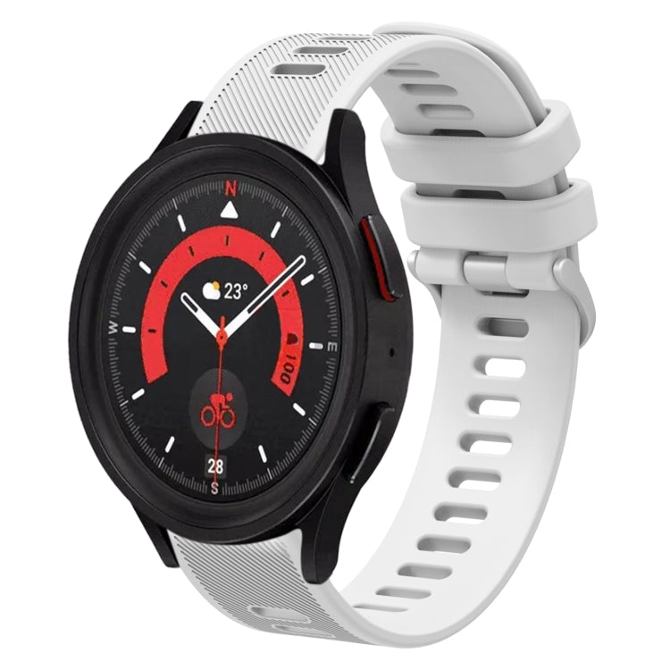 Bracelet de montre en silicone sergé uni 20mm, pour Samsung Galaxy Watch5 40mm, pour Samsung Galaxy Watch5 44mm, pour Samsung Galaxy Watch5 Pro 45mm, pour Samsung Galaxy Watch4 40mm