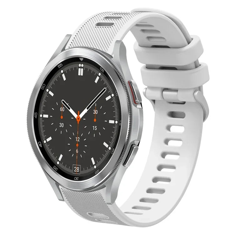 20mm Twill Solid Color Silicone Watch Band, For Samsung Galaxy Watch4 44mm, For Samsung Galaxy Watch4 Classic 46mm, For Samsung Galaxy Watch4 Classic 42mm, For Samsung Galaxy Watch Active 2