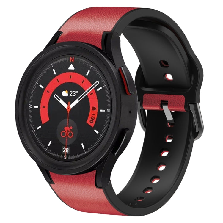 Bracelet de montre en cuir adhésif en silicone 20 mm, pour Samsung Galaxy Watch 5 40mm, pour Samsung Galaxy Watch 5 44mm, pour Samsung Galaxy Watch 5 Pro 45mm, pour Samsung Galaxy Watch 4 40mm, pour Samsung Galaxy Watch 4 44mm