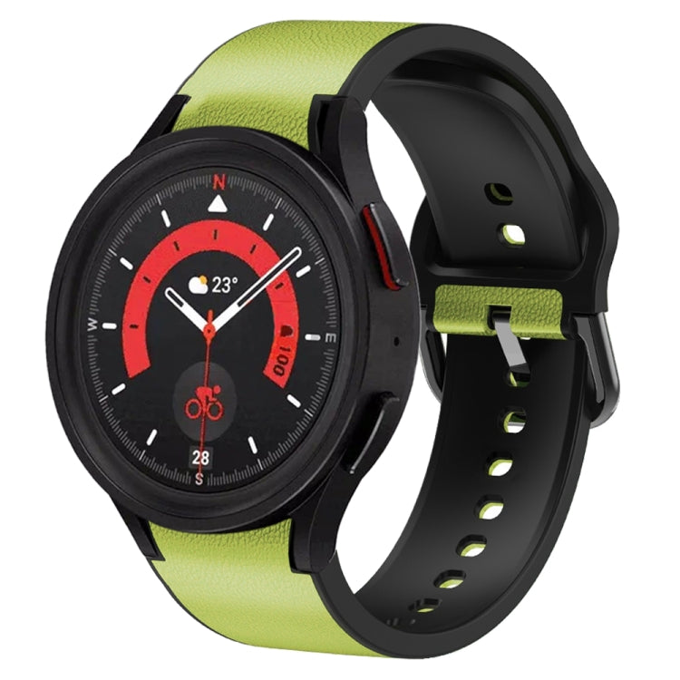 Bracelet de montre en cuir adhésif en silicone 20 mm, pour Samsung Galaxy Watch 5 40mm, pour Samsung Galaxy Watch 5 44mm, pour Samsung Galaxy Watch 5 Pro 45mm, pour Samsung Galaxy Watch 4 40mm, pour Samsung Galaxy Watch 4 44mm